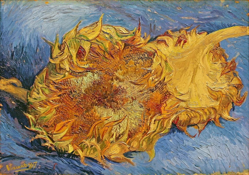  65-Vincent van Gogh-Due girasoli recisi, 1887 - Metropolitan Museum of Art, New York 